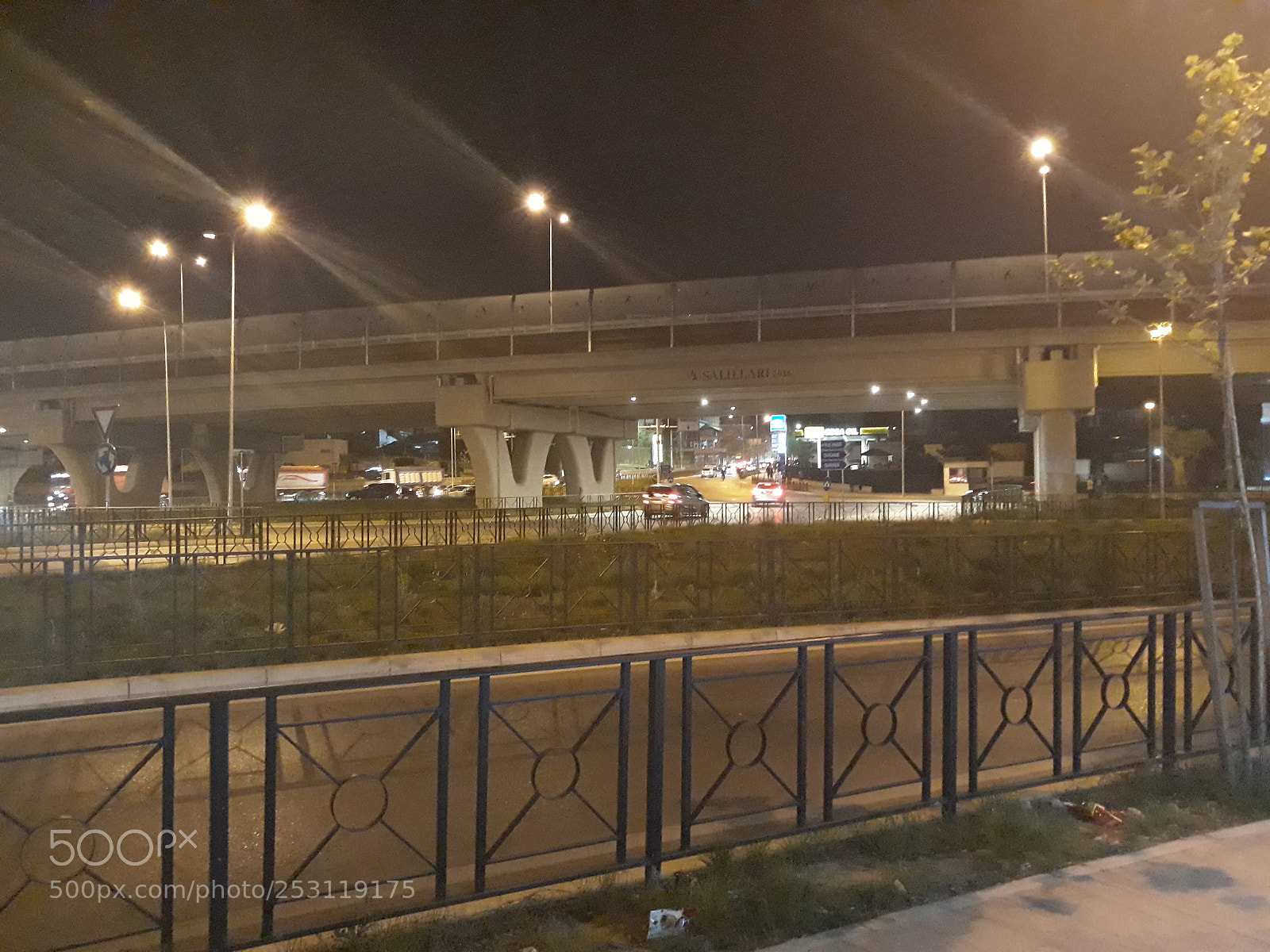 Samsung Galaxy J7 sample photo. Tirana at night photography
