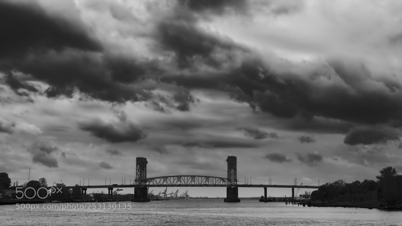 Nikon D3300 sample photo. Bridge under storm clouds photography