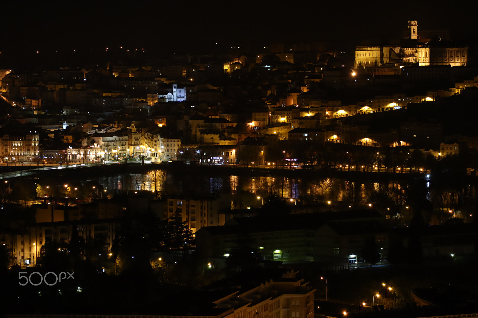 Canon EF-M 55-200mm F4.5-6.3 IS STM sample photo. Coimbra at night photography