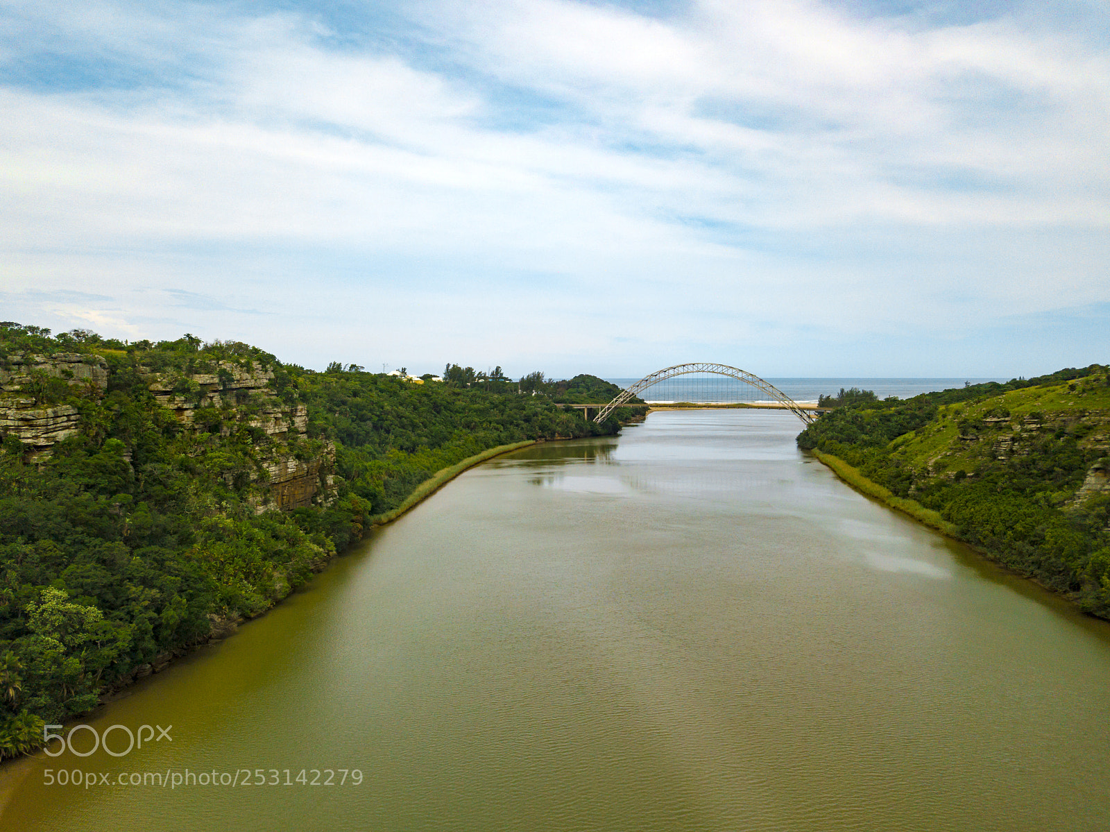 DJI FC220 sample photo. Umtavuna river bridge photography