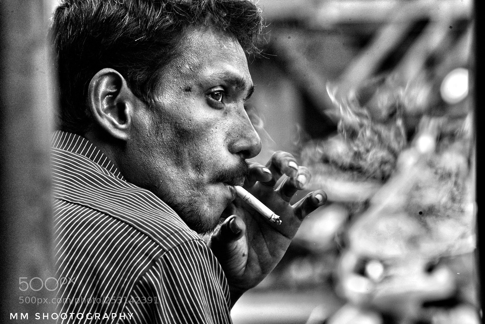 Nikon D610 sample photo. Smoking portrait photography