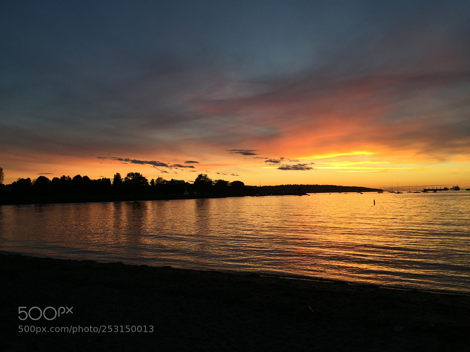 Apple iPhone 6 sample photo. Sunset in english bay photography