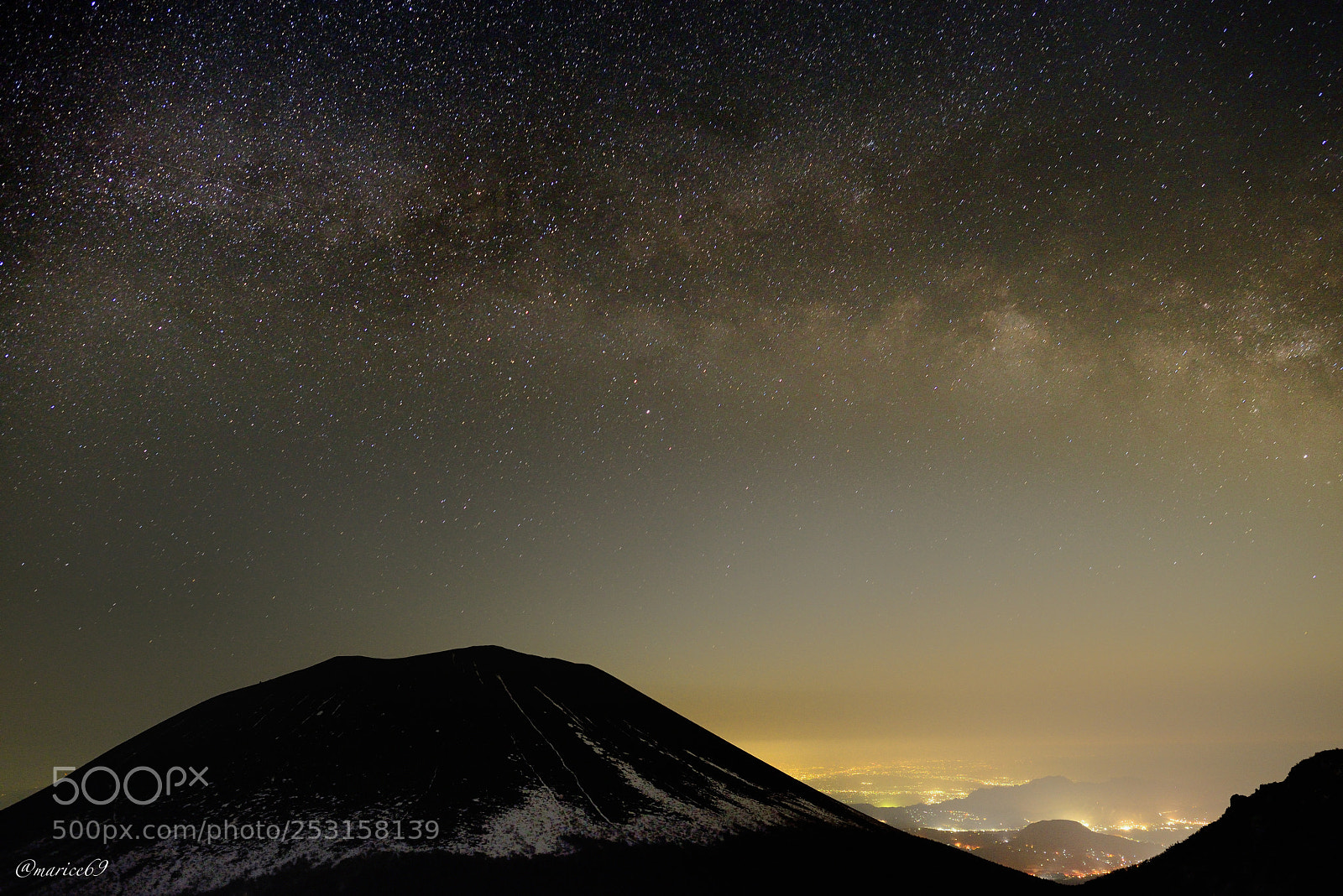 Nikon D800E sample photo. Mt.asama the milky way photography