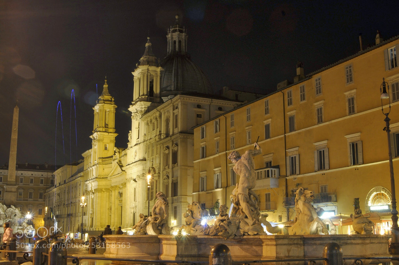 Nikon D300S sample photo. Piazza navone at night photography