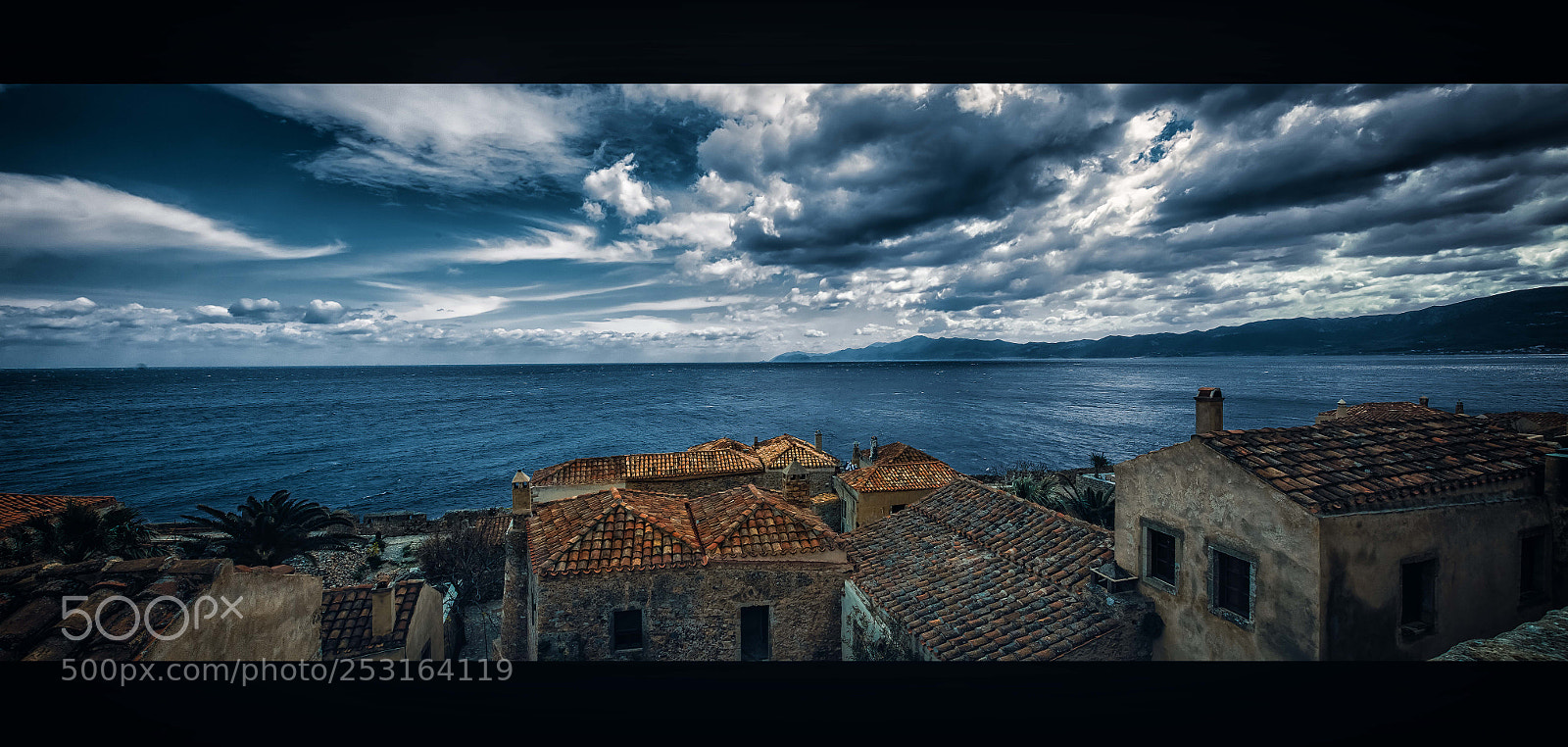 Canon EOS 5D Mark II sample photo. Monemvasia sea view photography
