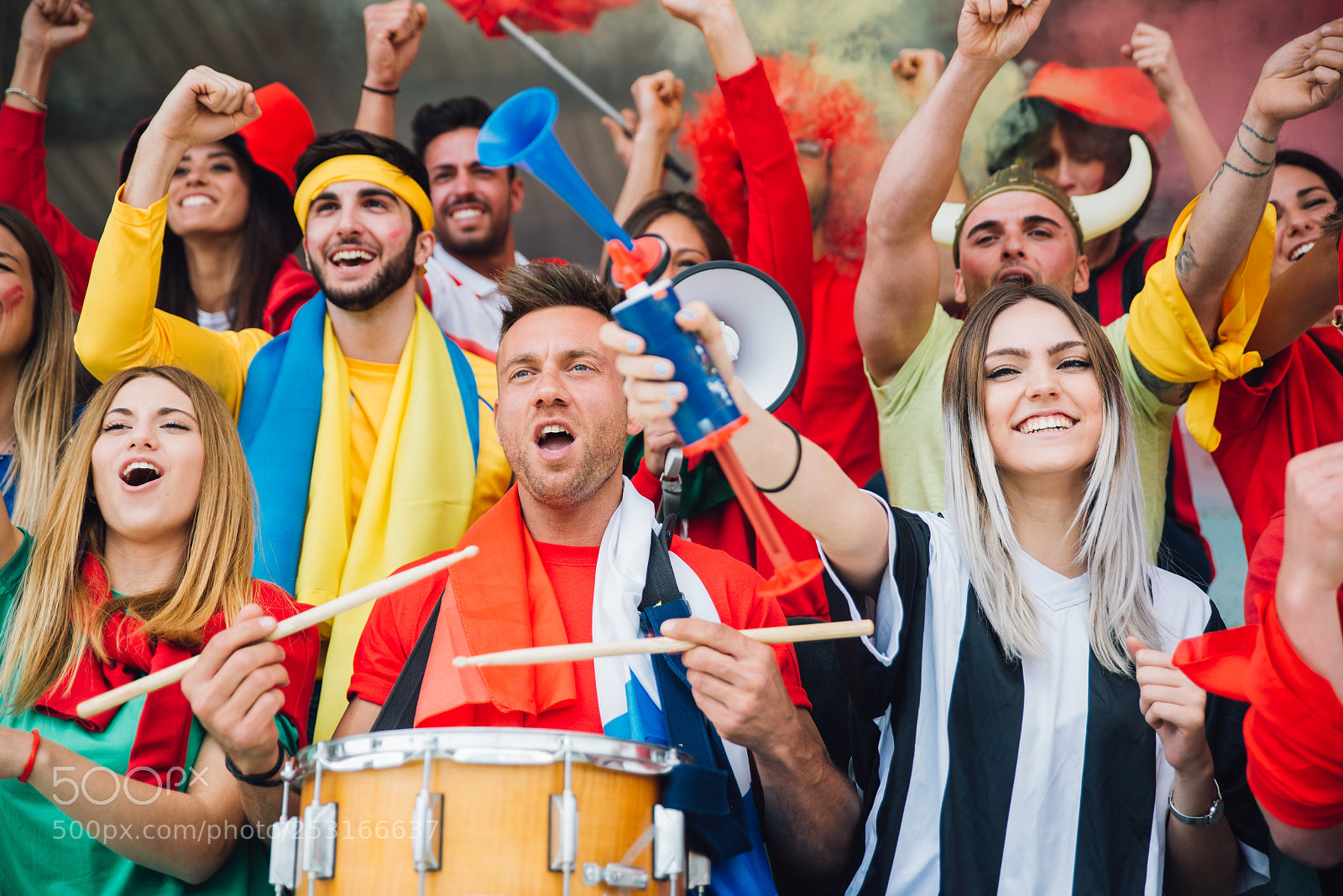 Nikon D610 sample photo. Football fans supporting their photography