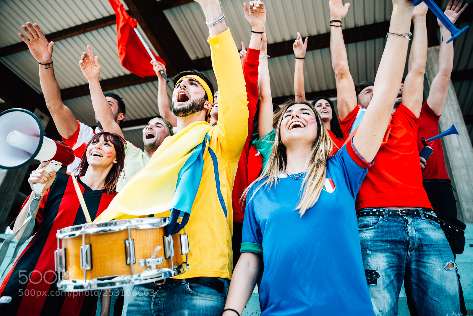 Nikon D610 sample photo. Football fans supporting their photography