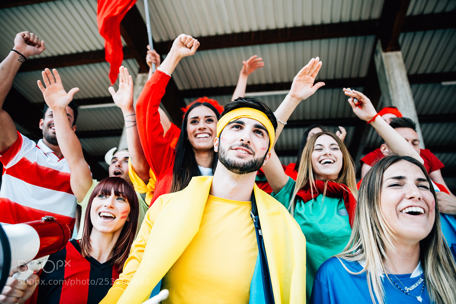 Nikon D610 sample photo. Football fans supporting their photography