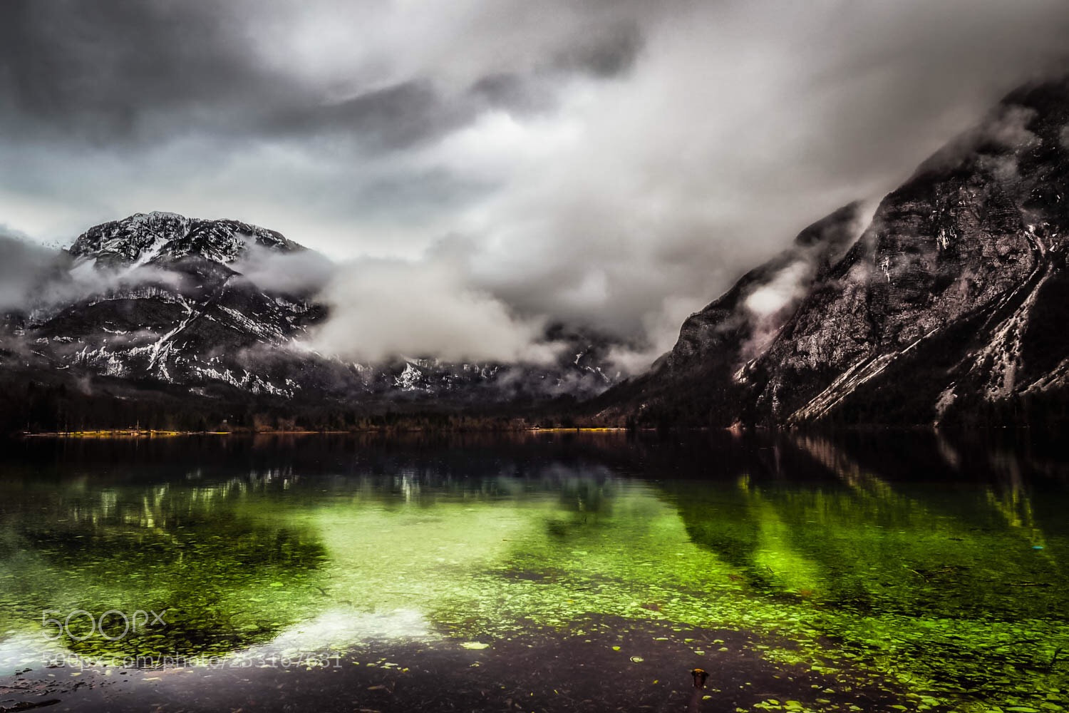Olympus OM-D E-M5 II sample photo. Misty lake photography