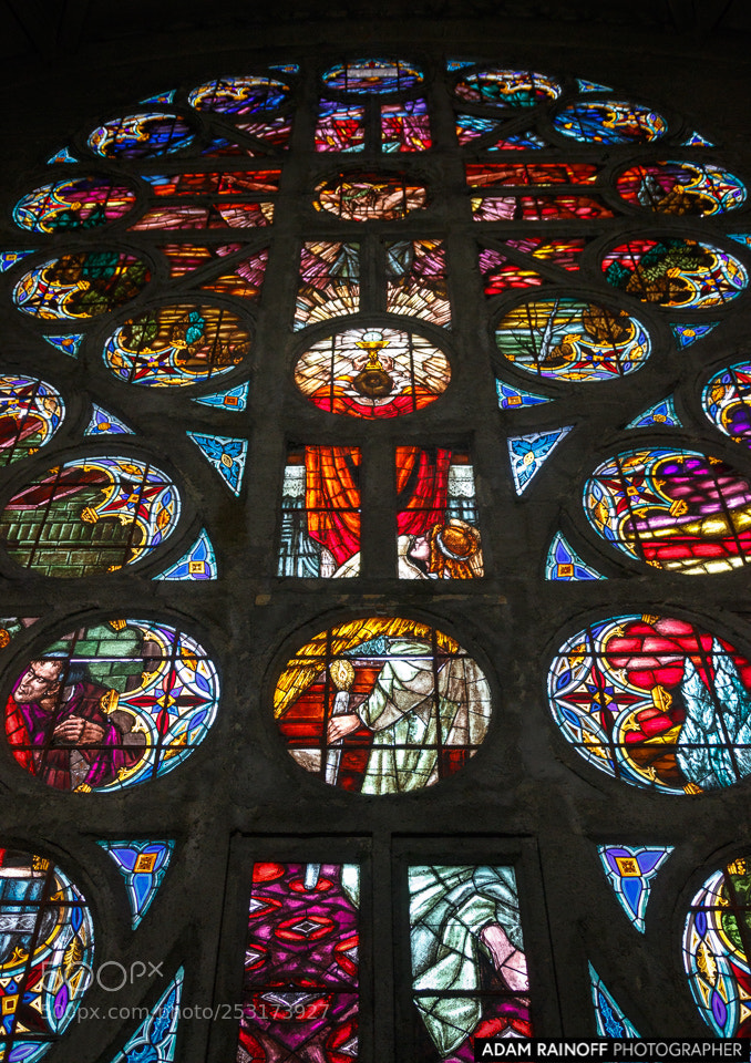 Canon EOS 70D sample photo. Stained glass our lady photography