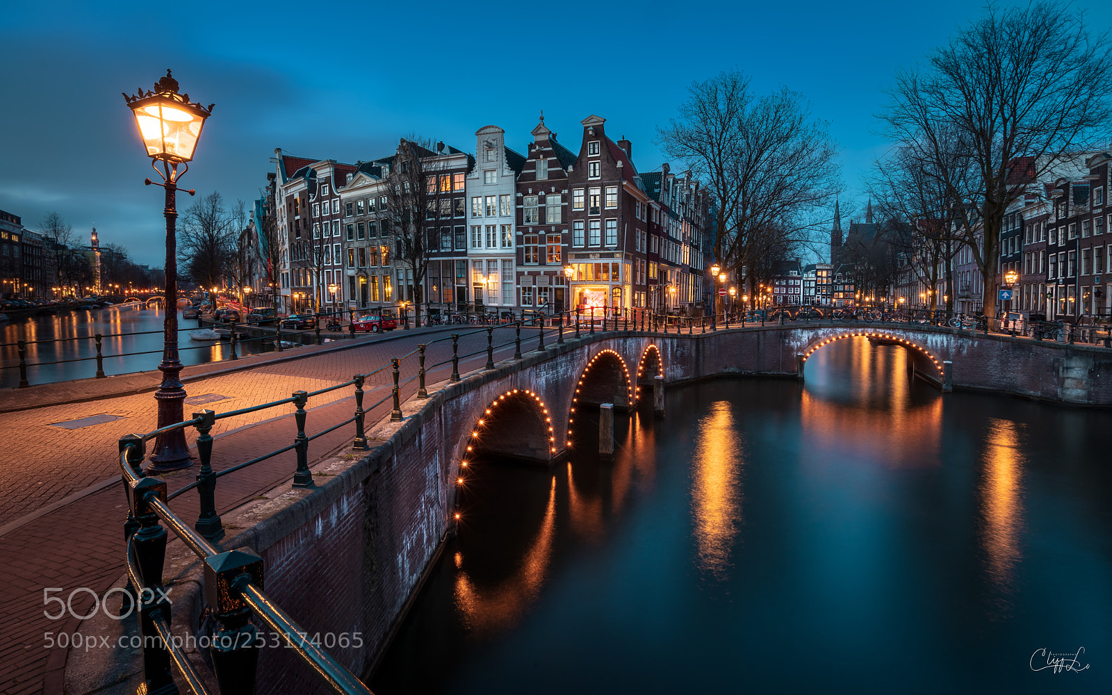 Sony a7R III sample photo. Blue hour and canal photography