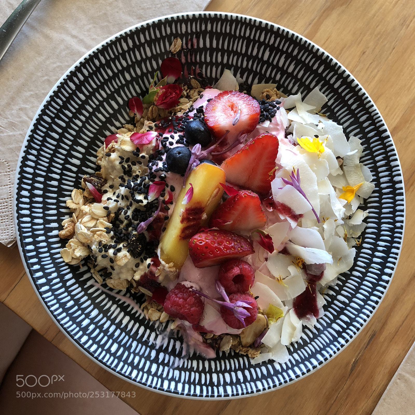 Apple iPhone 8 Plus sample photo. Granola breakfast photography