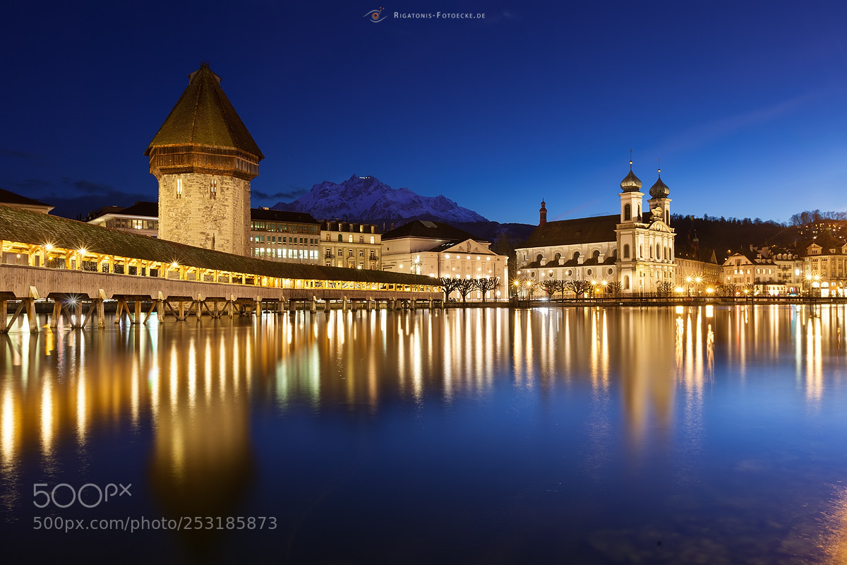 Canon EOS 5D Mark II sample photo. Luzern at night photography