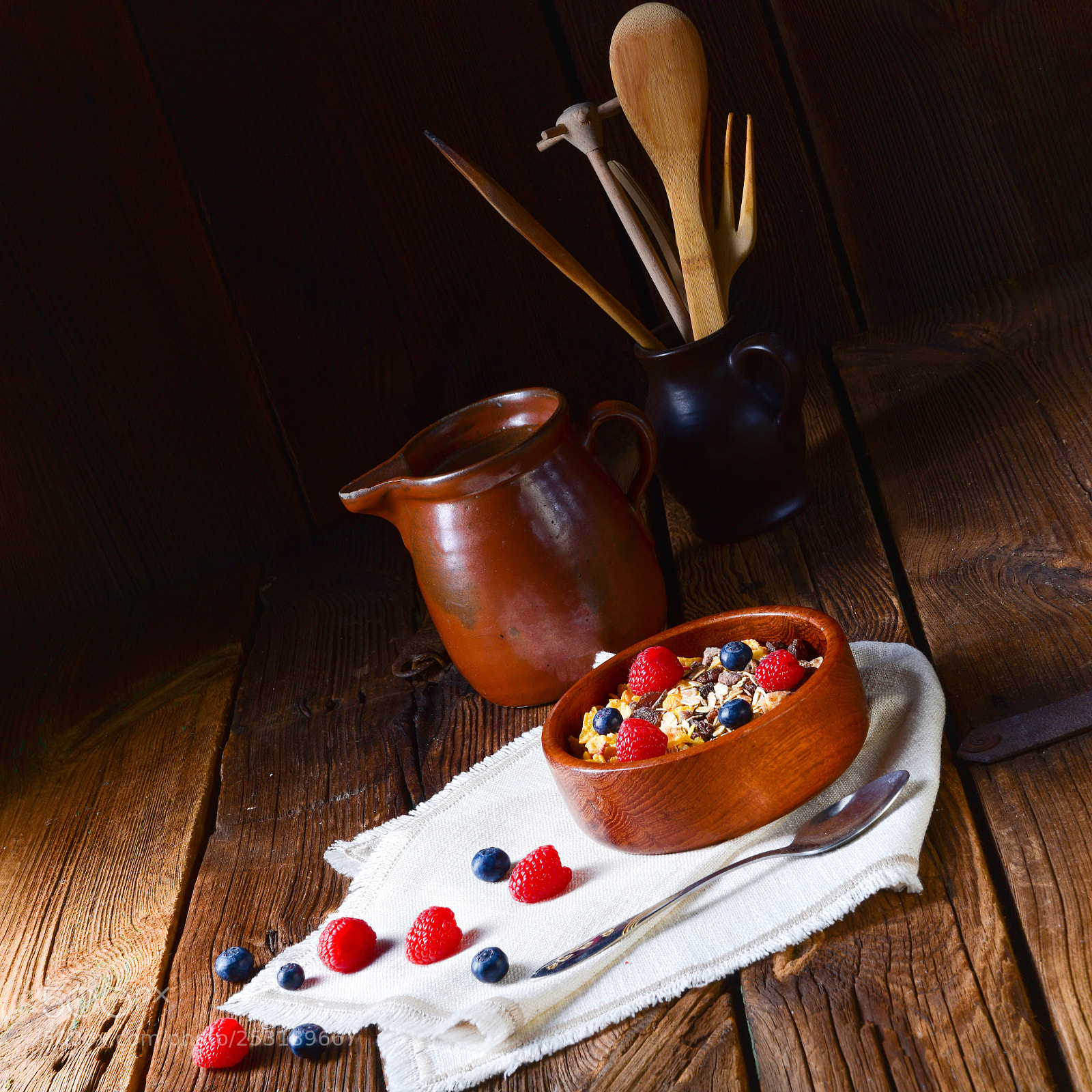 Nikon D810 sample photo. Rustic muesli breakfast with photography