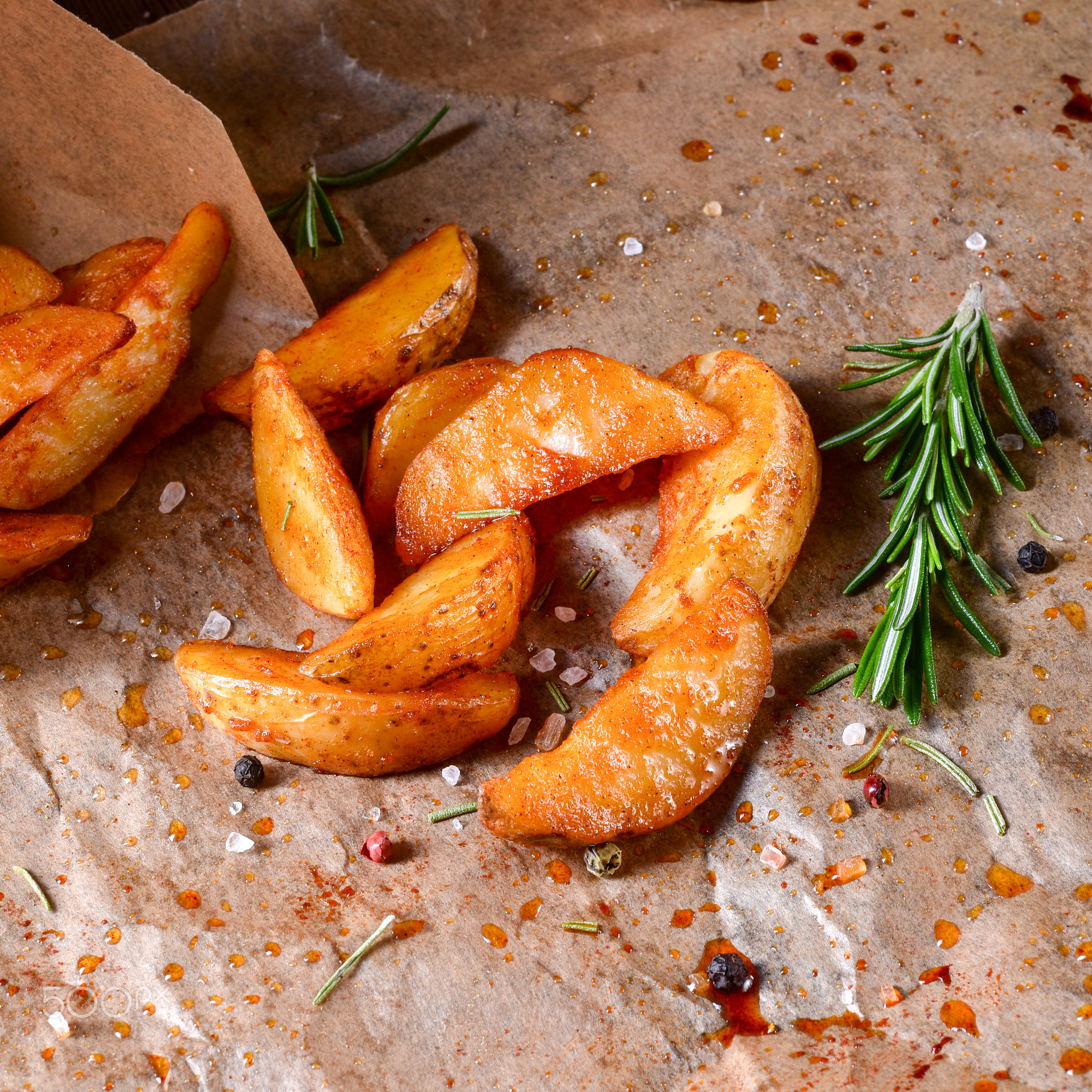 rosemary Potato wedges from the oven