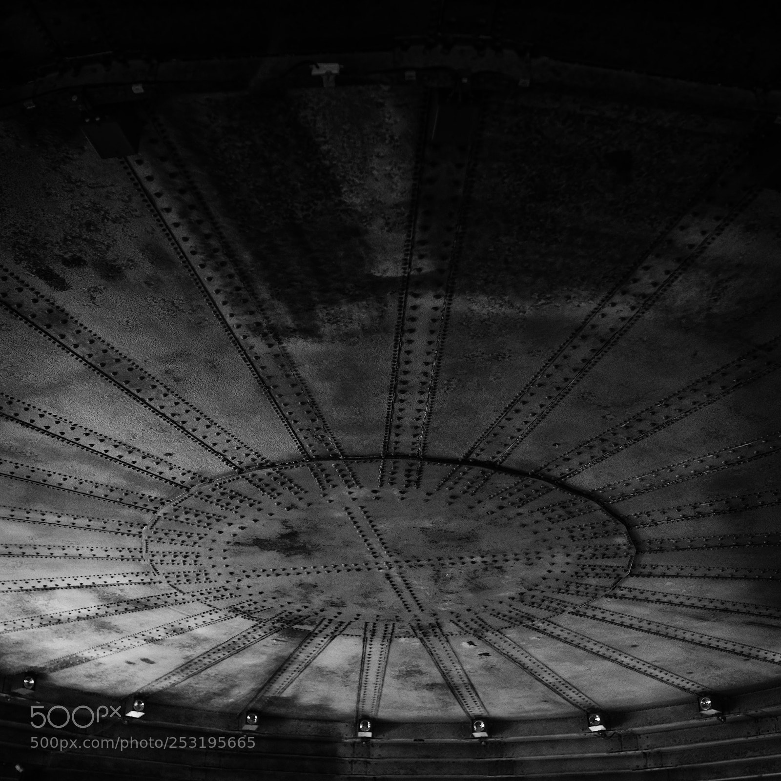 Nikon D810 sample photo. Gasometer bottom plate bw photography
