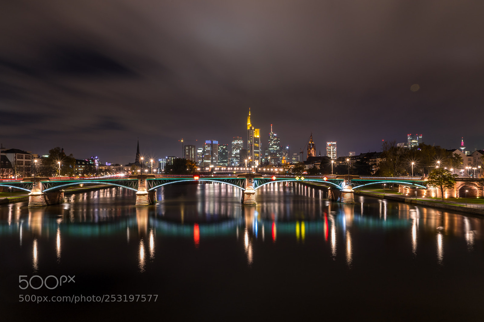 Sony a7 II sample photo. Frankfurt at night photography