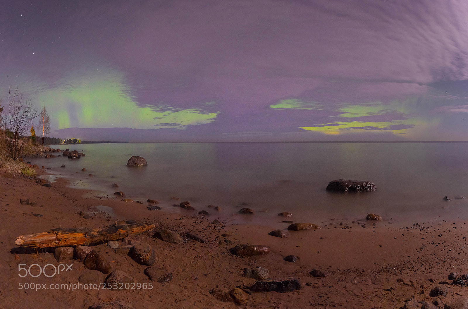 Canon EOS 60D sample photo. Northern lights on lake photography