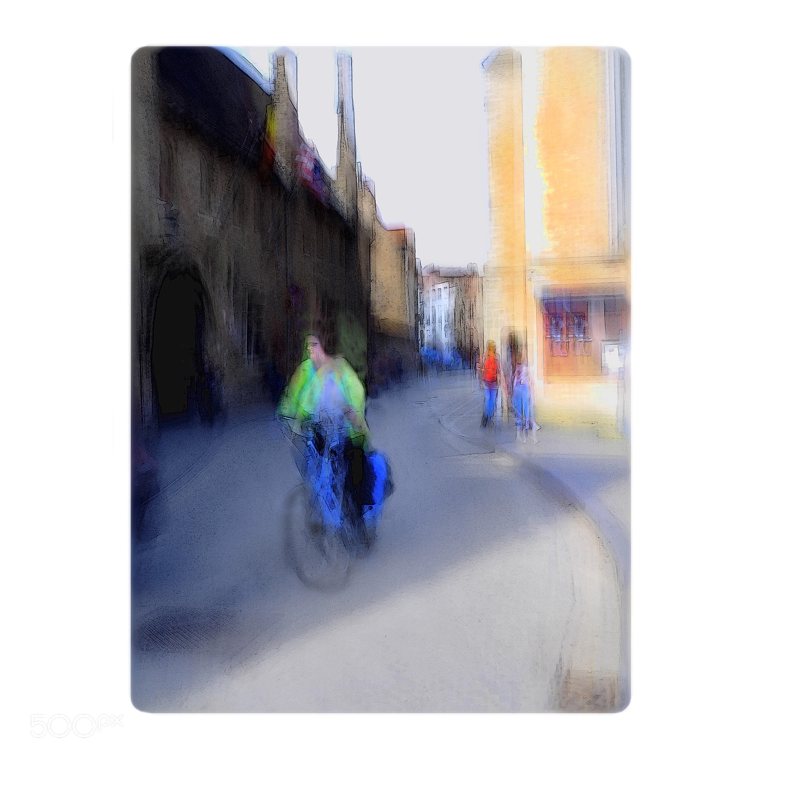Olympus PEN-F sample photo. Lady on her bicycle photography