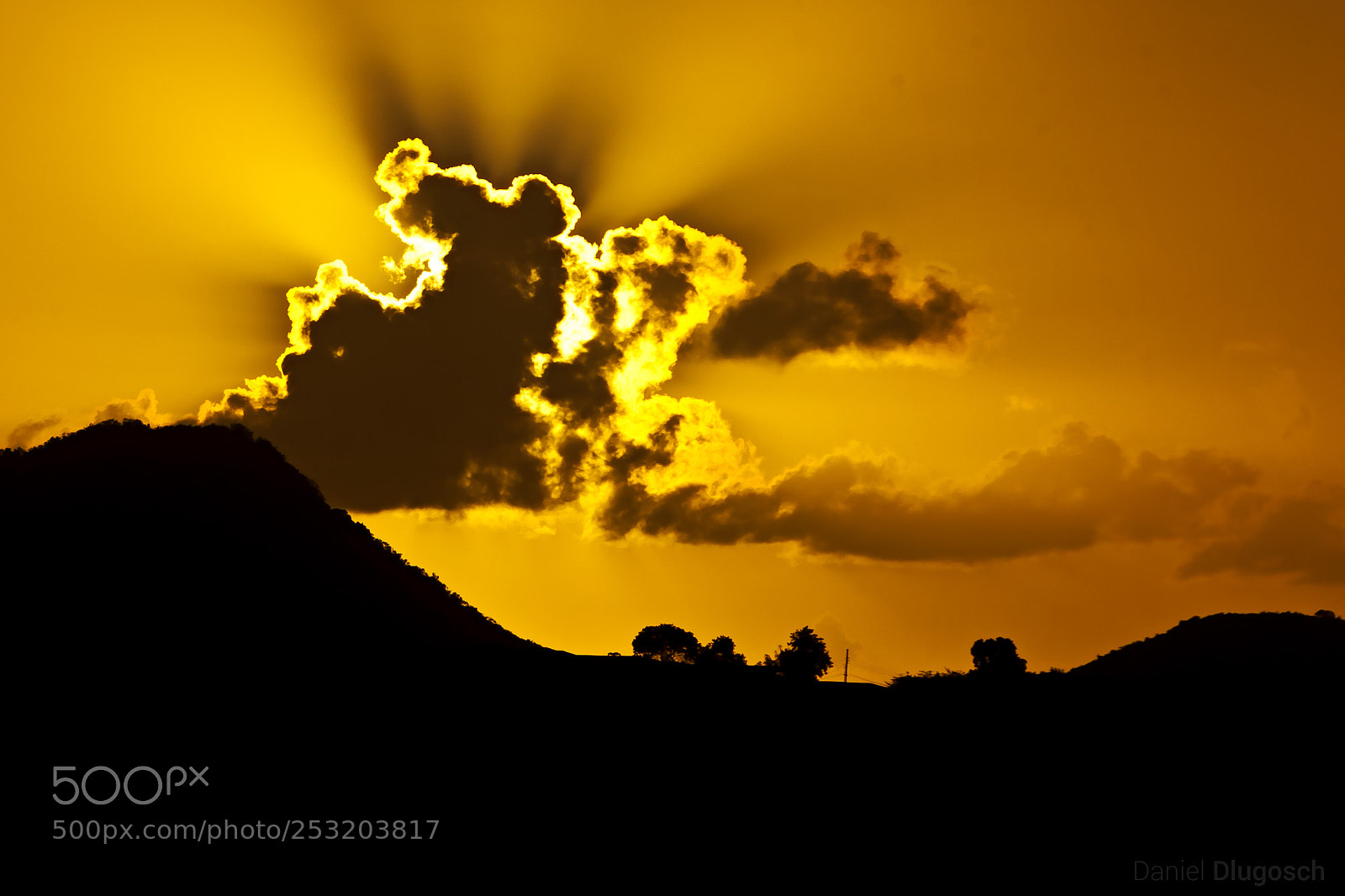 Pentax K10D sample photo. Sunset over antigua und photography