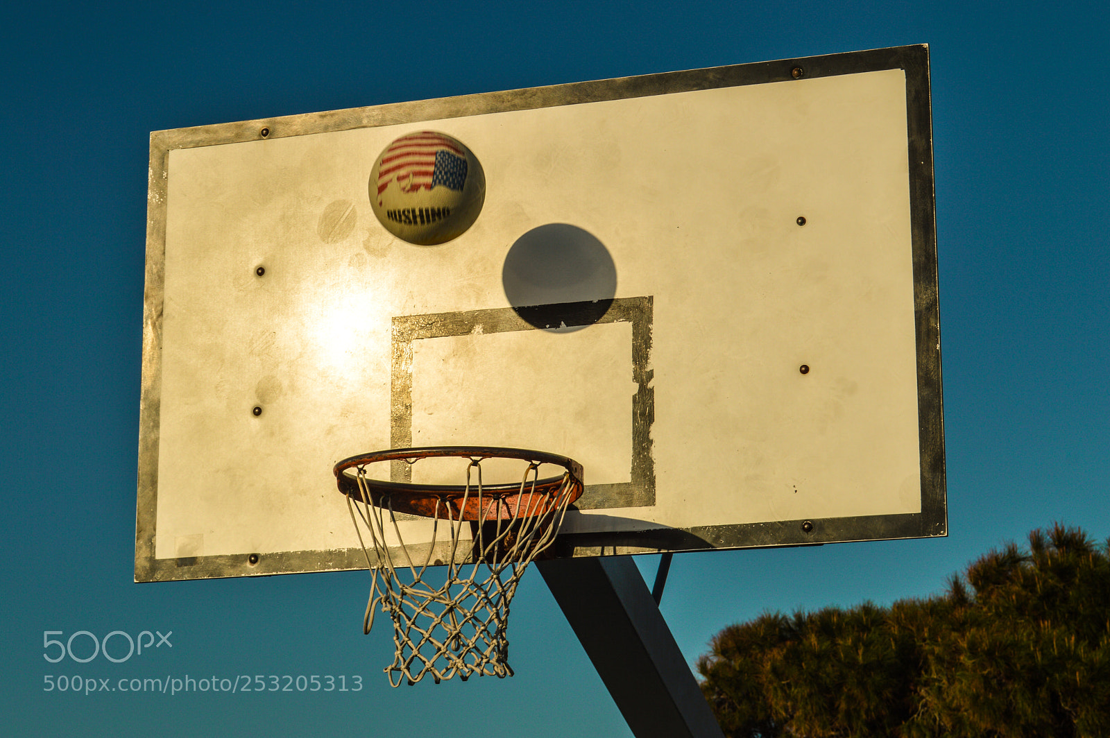 Nikon D3200 sample photo. Basketball at sunset photography