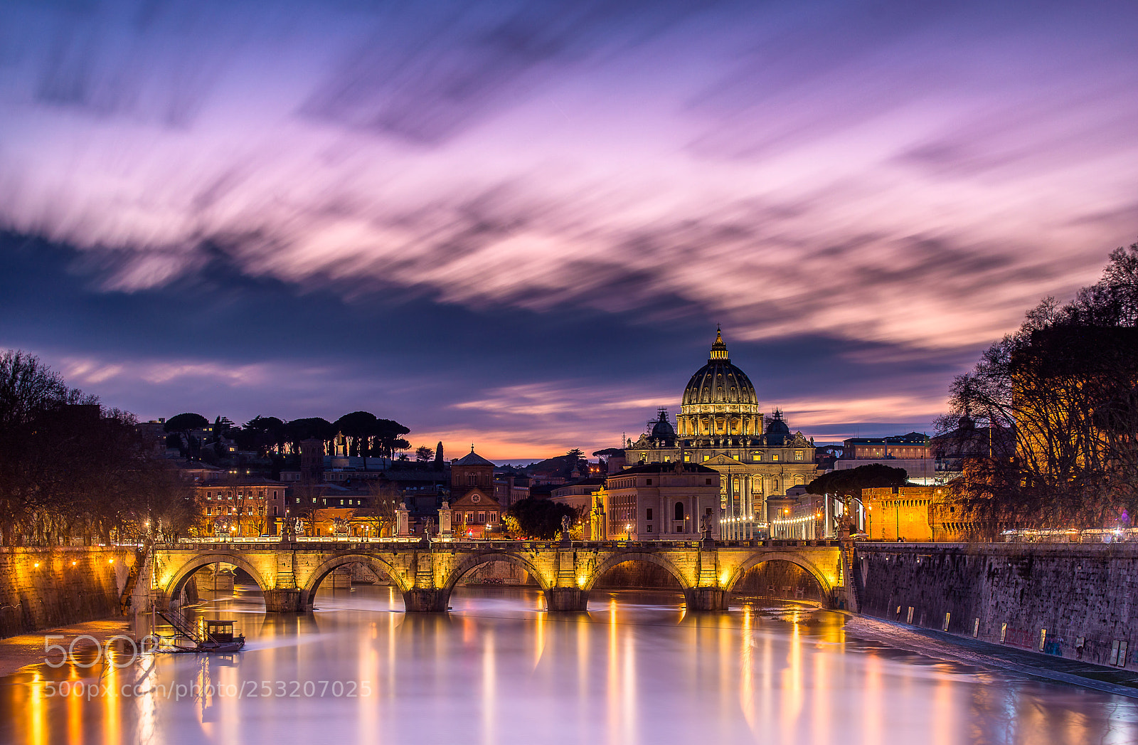 Nikon D800 sample photo. Ponte sant'angelo and basilica photography