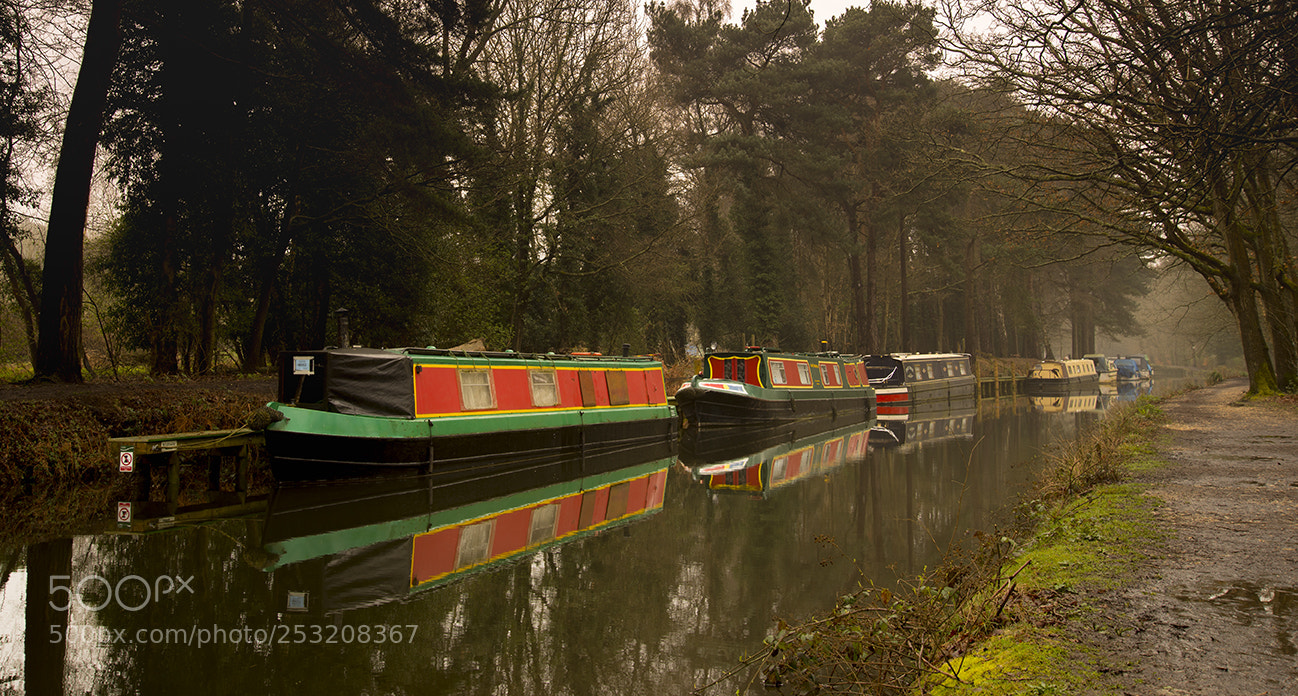 Nikon D610 sample photo. Canal boats photography