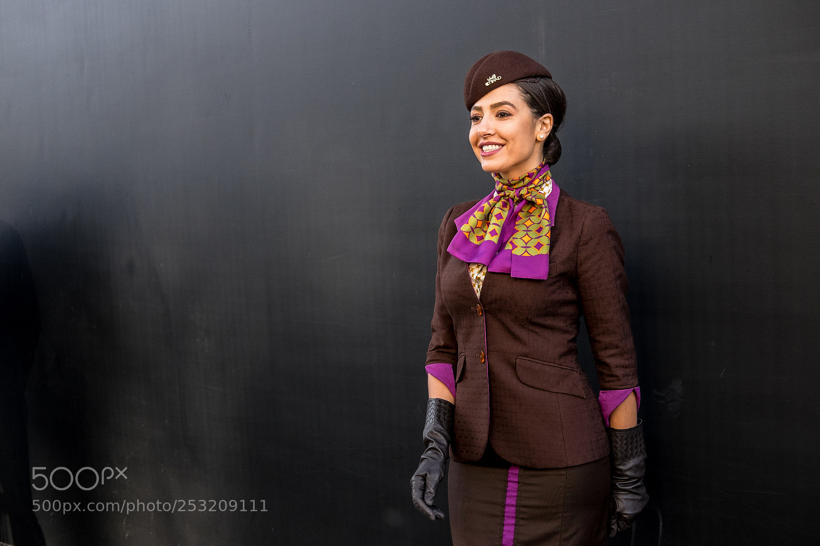 Fujifilm X-T1 sample photo. A flight attendant poses photography