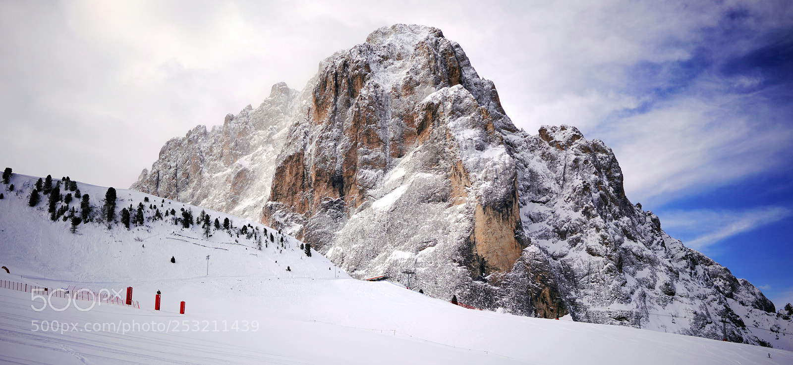 Sony a7R III sample photo. Snow mountain, dolomites, italy photography