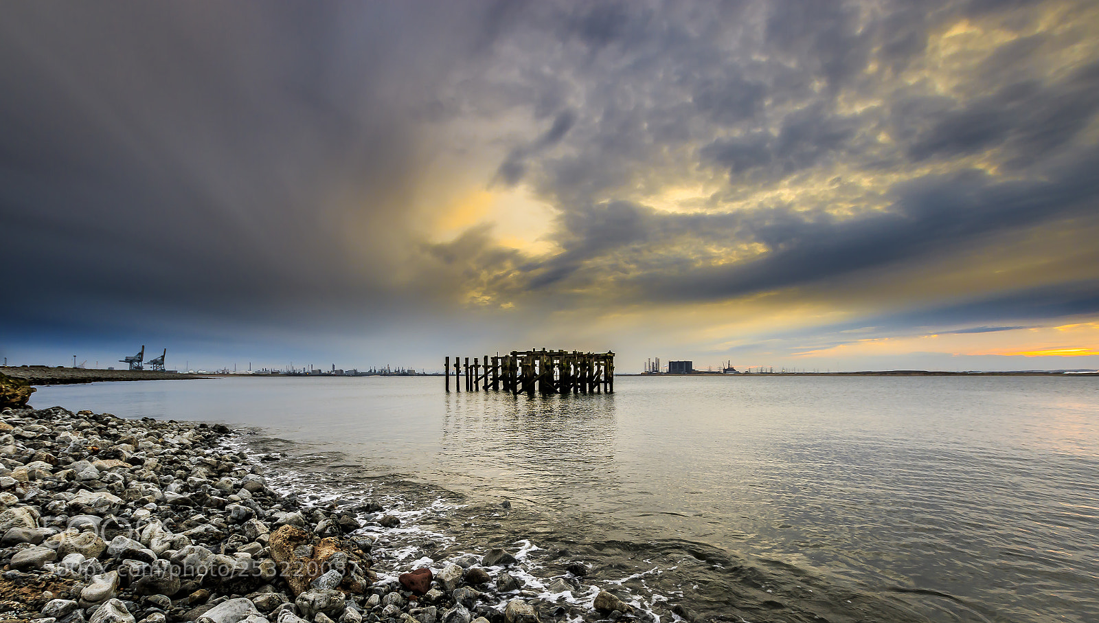 Canon EOS 7D Mark II sample photo. Sunset over tees mouth photography