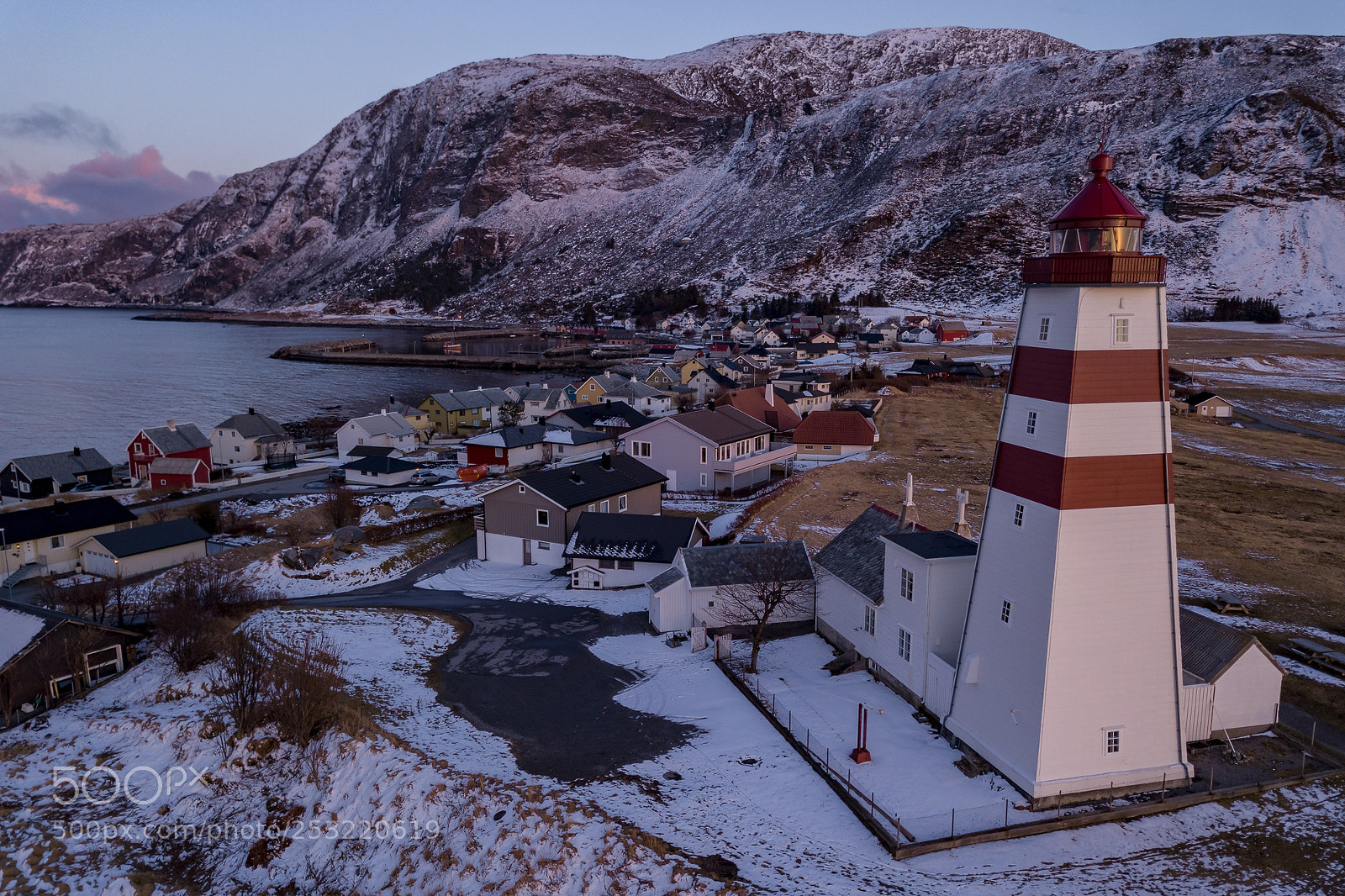 DJI FC220 sample photo. Lighthouse after sunset photography