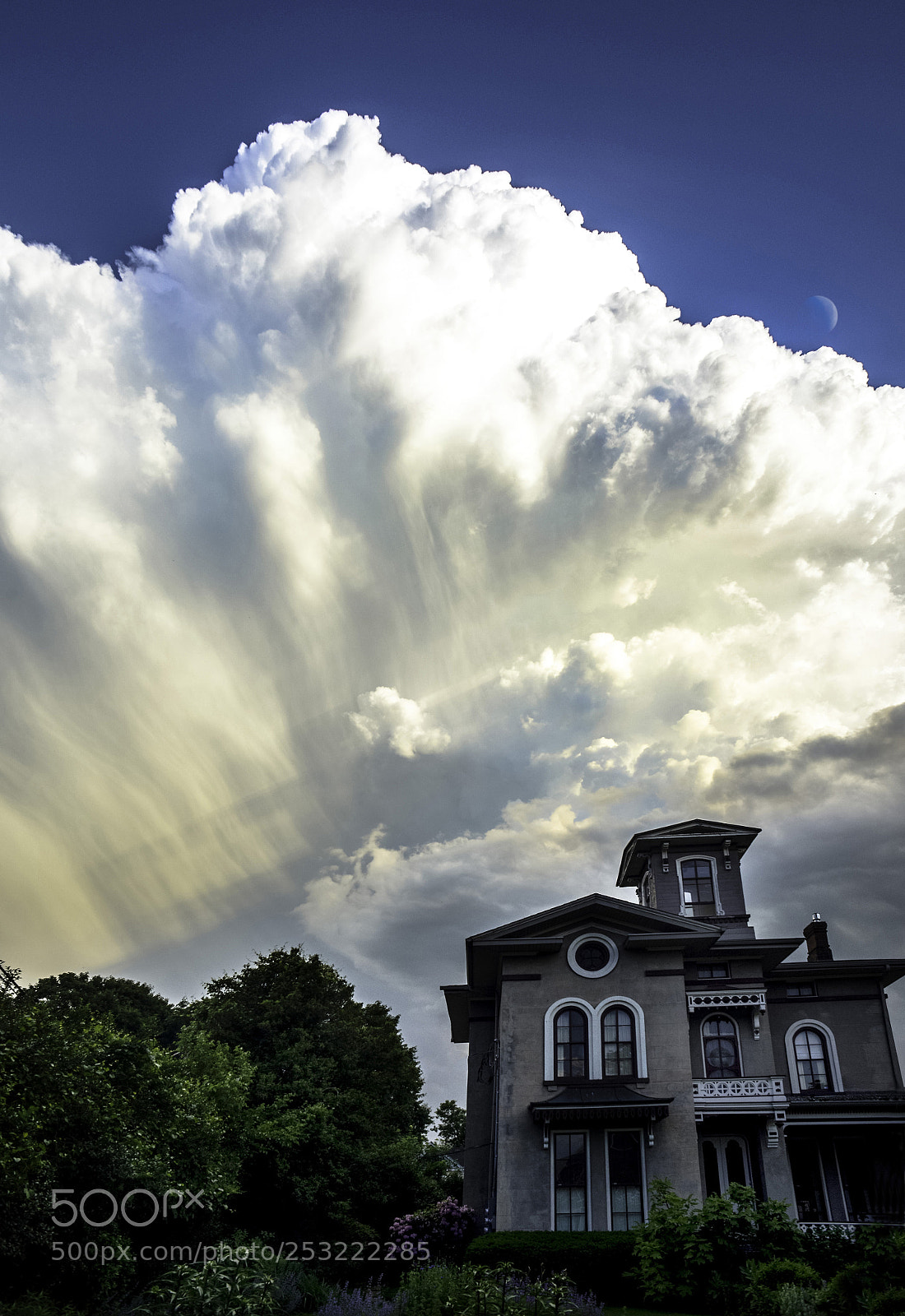Nikon D600 sample photo. Xthundercloud with moon photography