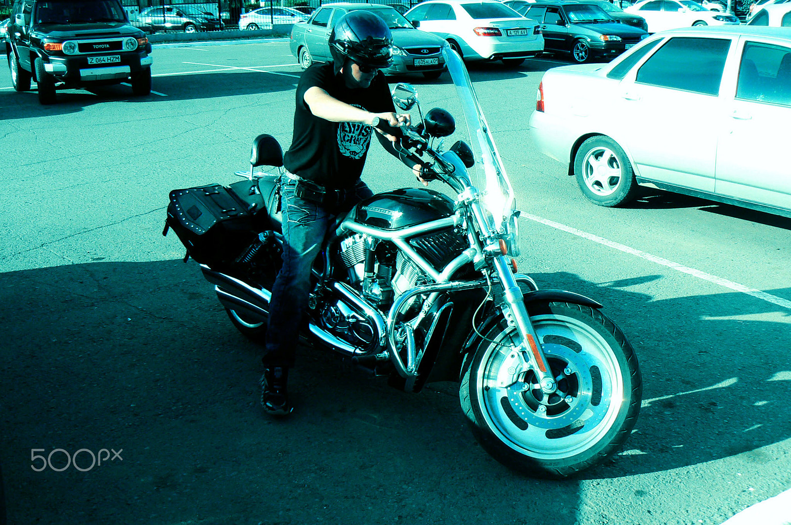 Panasonic DMC-FZ7 sample photo. Biker harley davidson motorcycle photography