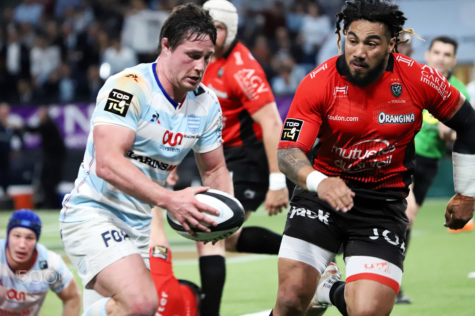 Canon EF 70-300 F4-5.6 IS II USM sample photo. Racing92 vs toulon top14 photography