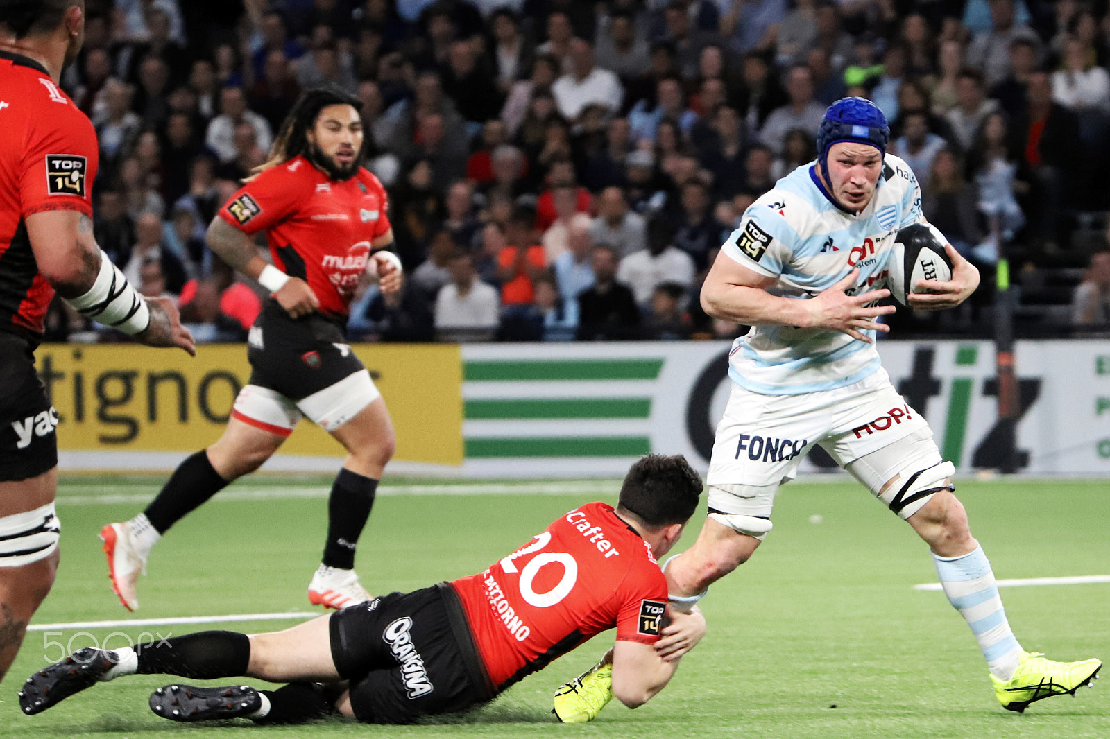 Canon EF 70-300 F4-5.6 IS II USM sample photo. Racing92 vs toulon top14 photography