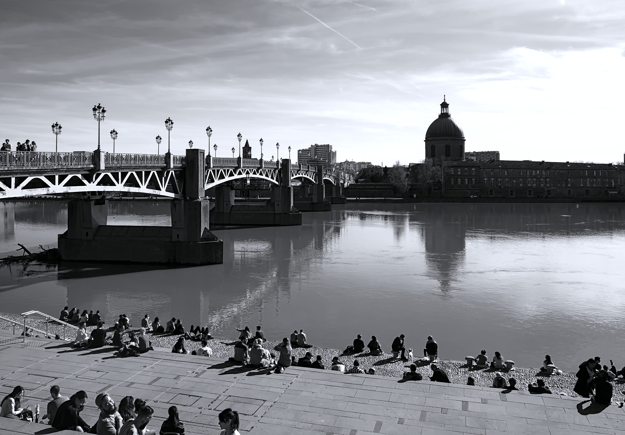 Canon EF-S 18-55mm F3.5-5.6 II sample photo. Sunset on quai de la daurade - toulouse - france photography