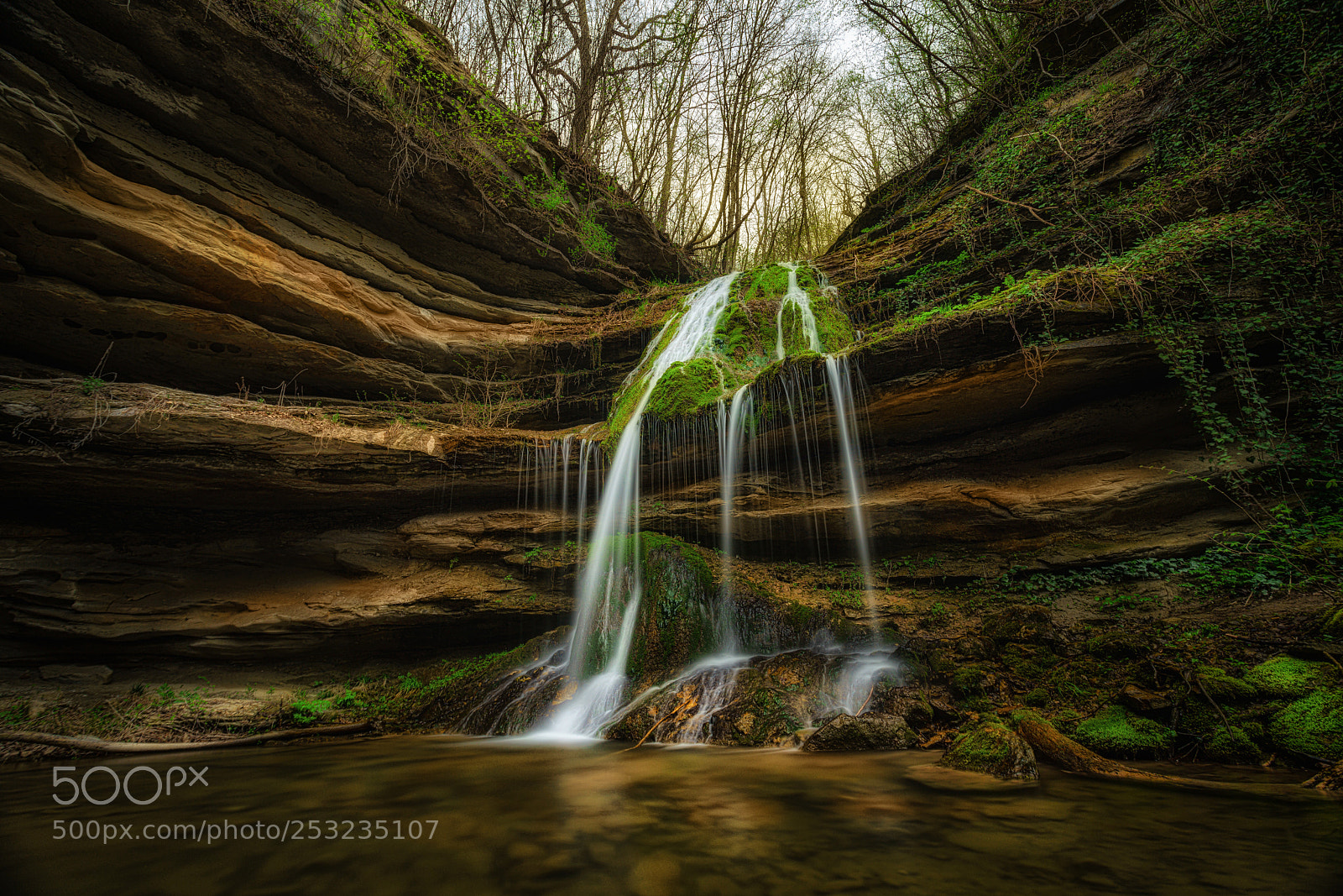 Sony a7R III sample photo. The golden waterfall photography