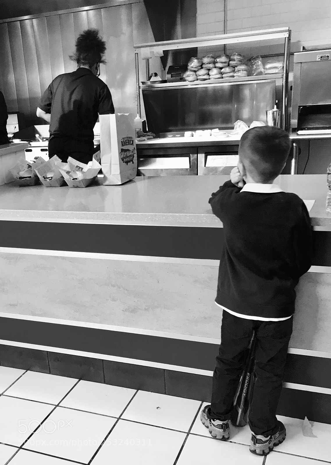 Apple iPhone 7 Plus sample photo. Waiting for his burger photography