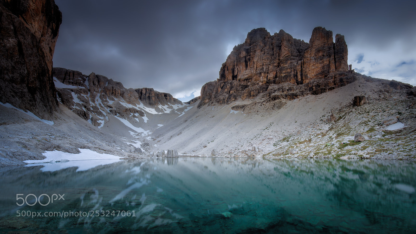 Nikon D7000 sample photo. Pisciadu lake and peak photography