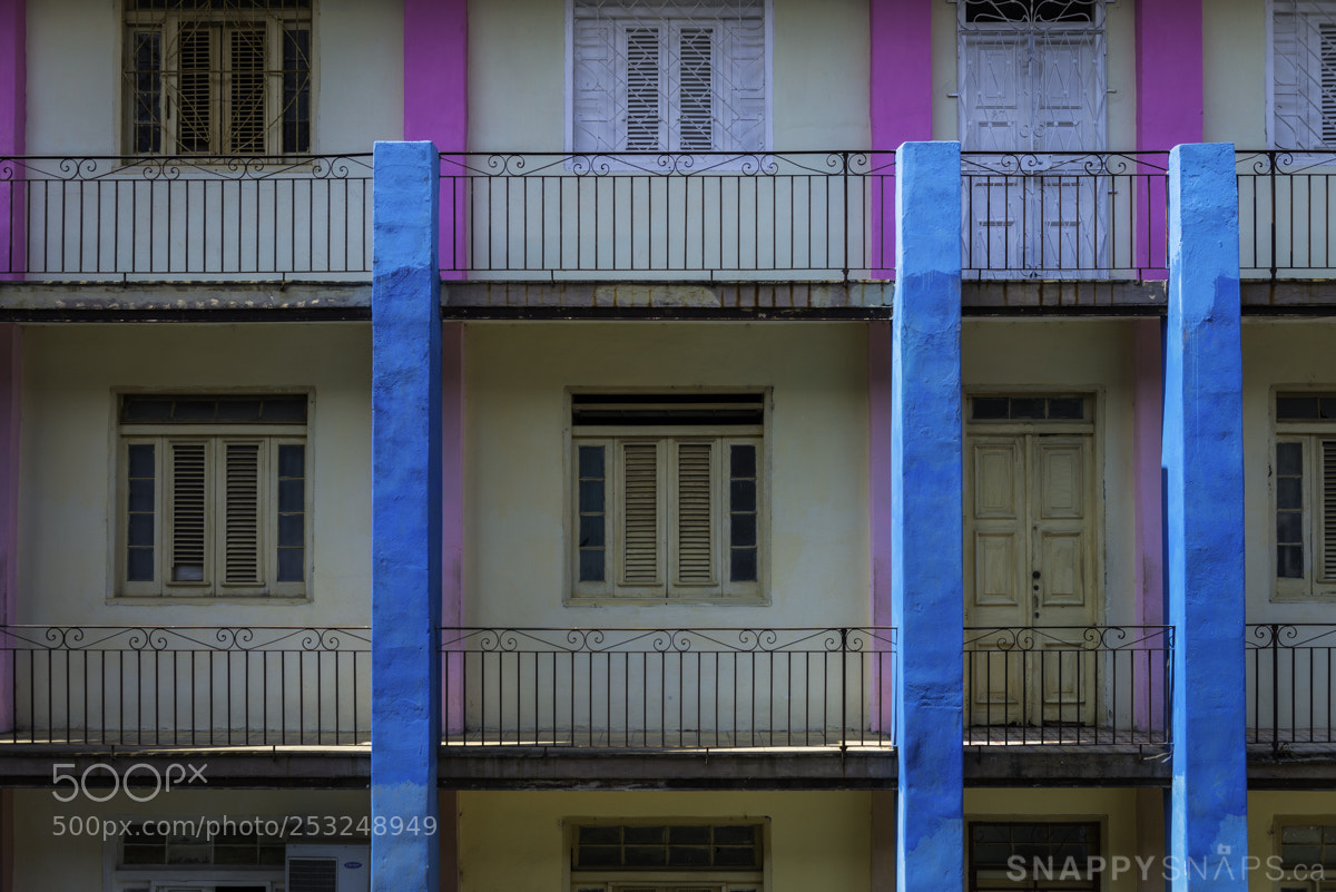 Nikon D800 sample photo. Apartment lines havana cuba photography