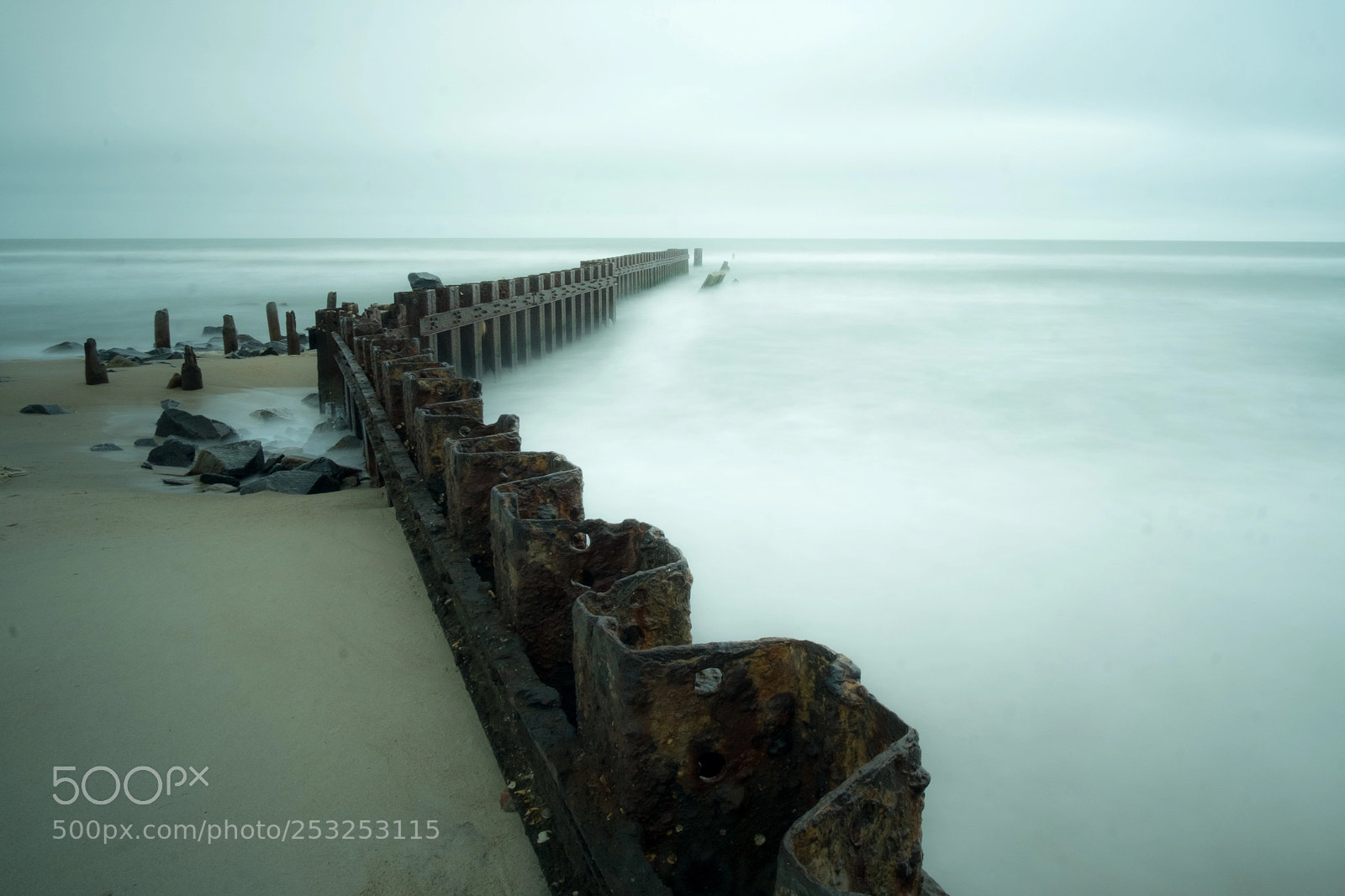 Fujifilm X-T2 sample photo. Seawall near cape hatteras photography