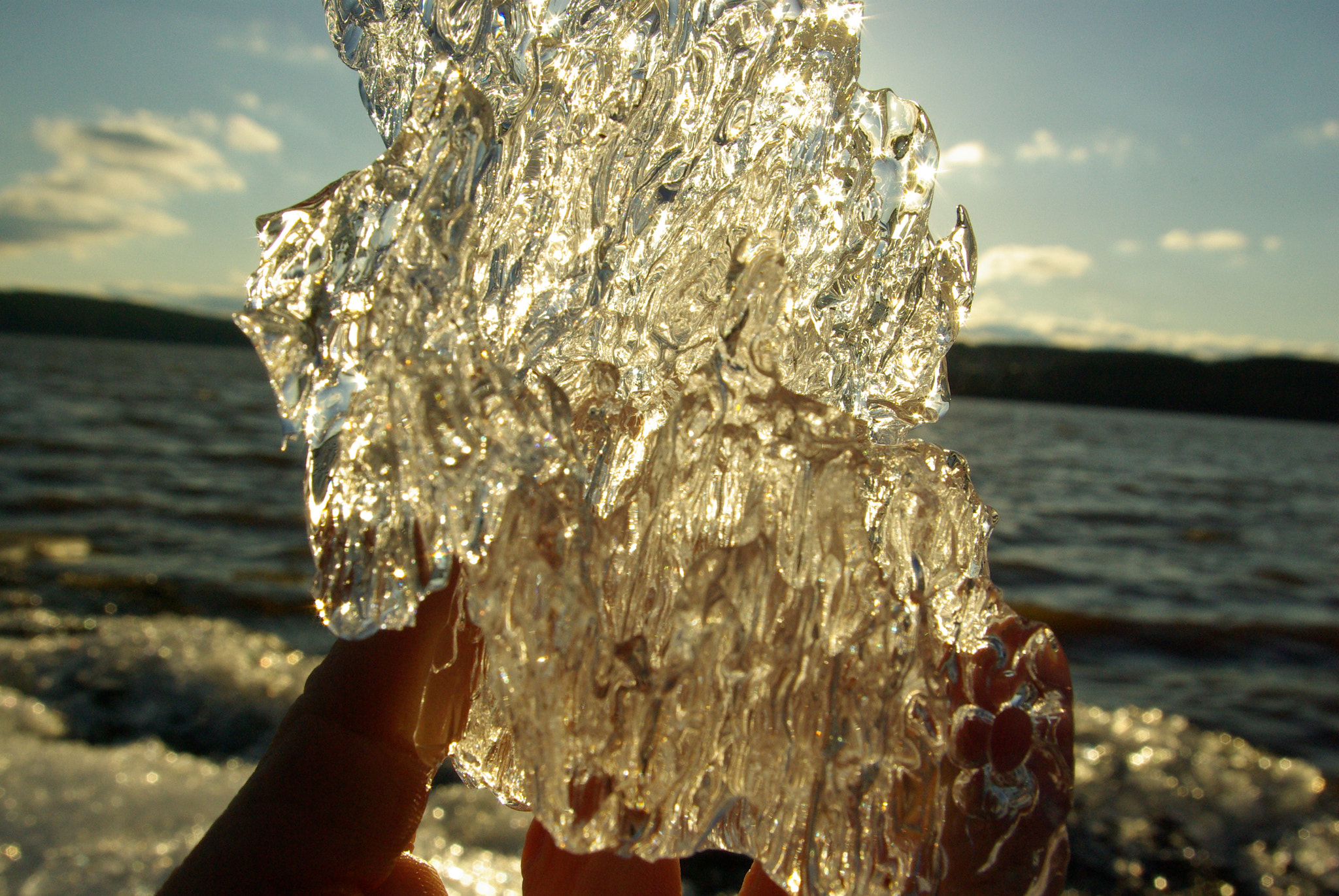 Pentax K10D sample photo. Spring ice photography