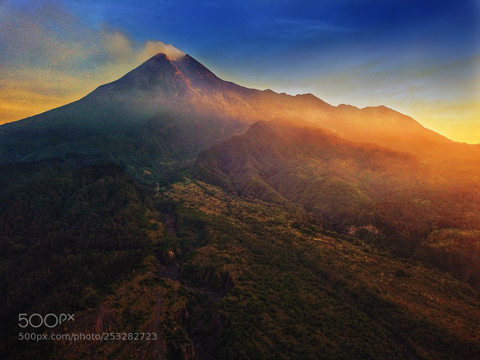 DJI FC220 sample photo. Merapi mountain yogyakarta photography