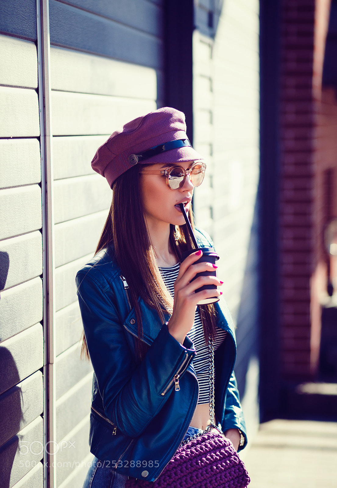 Canon EOS 5D Mark II sample photo. Smiling girl drinking coffee photography