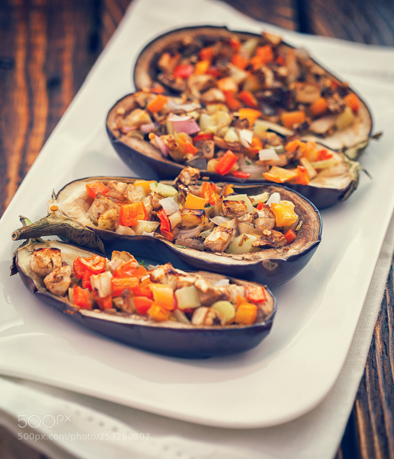Canon EOS 5D Mark II sample photo. Stuffed eggplant photography