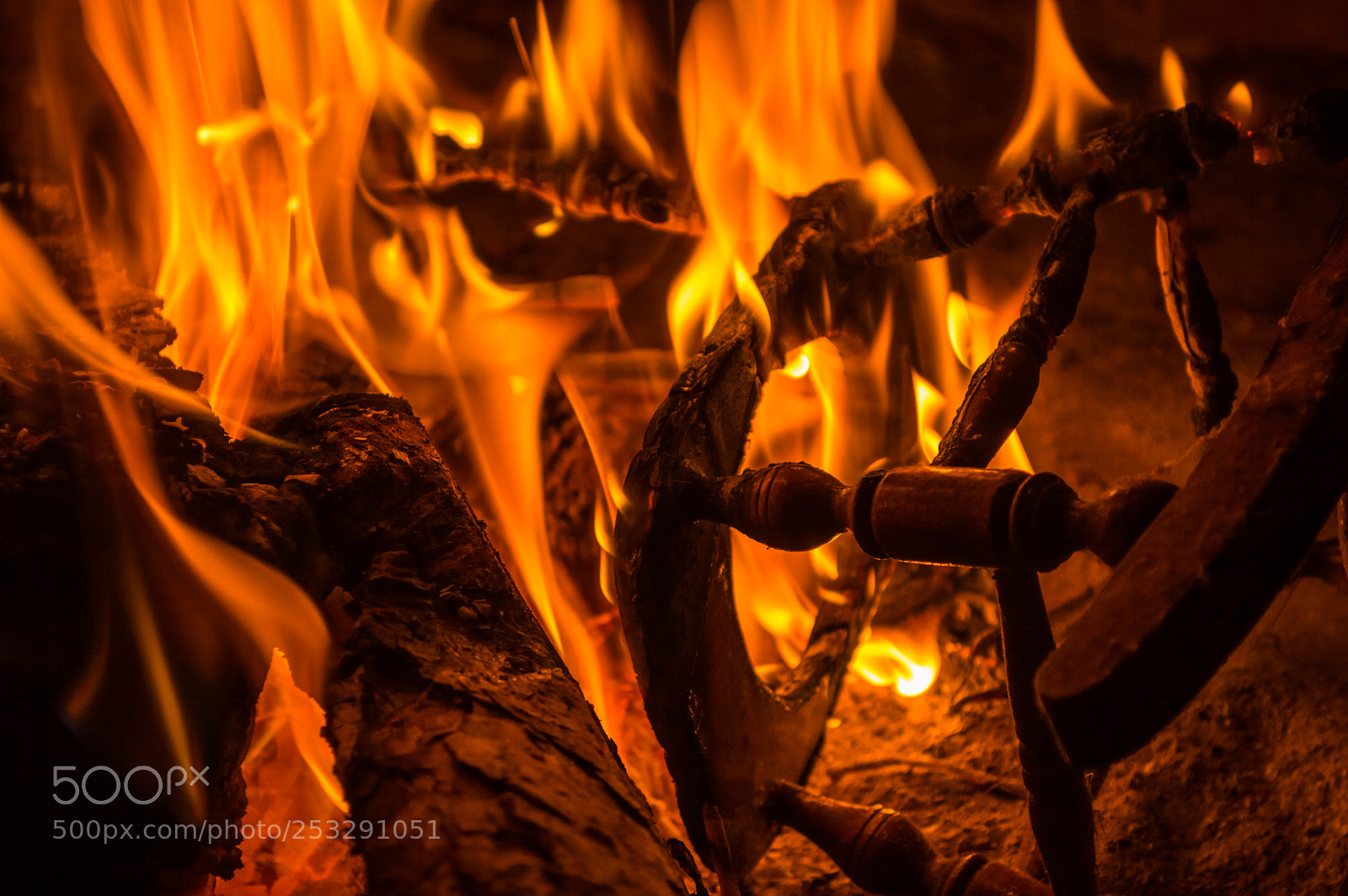 Nikon D3200 sample photo. Burning firewood and a photography