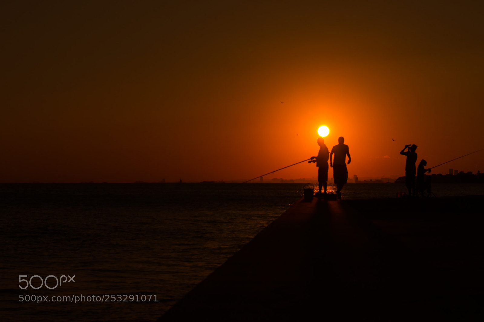 Nikon D3200 sample photo. Silhouettes of fishermen by photography