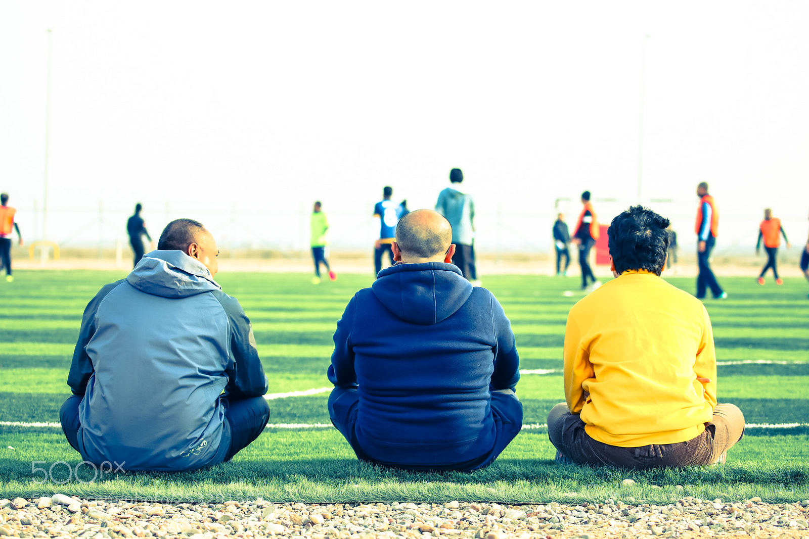 Canon EOS 5D Mark IV sample photo. Watching winter football match photography