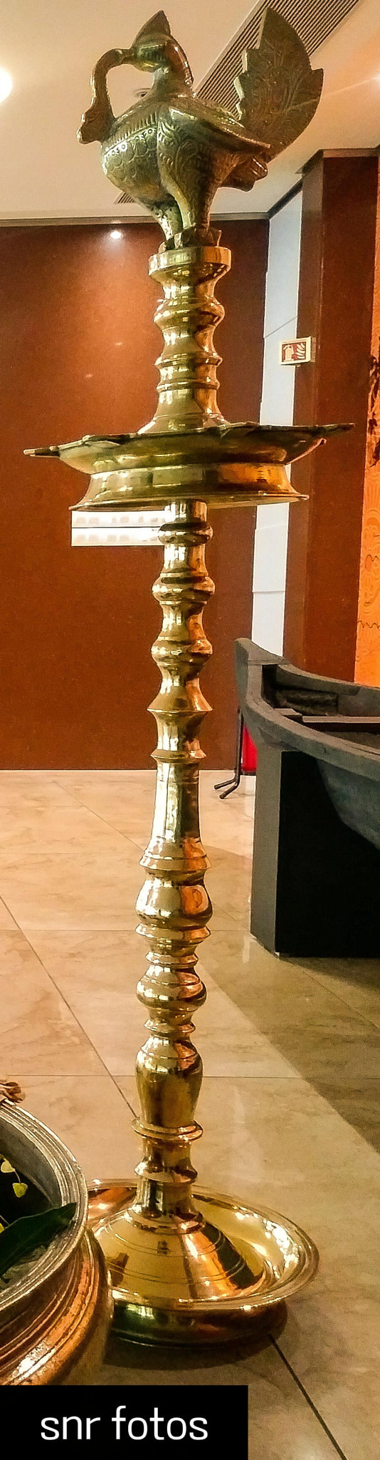 LG Q6 sample photo. Brass peacock lamp photography