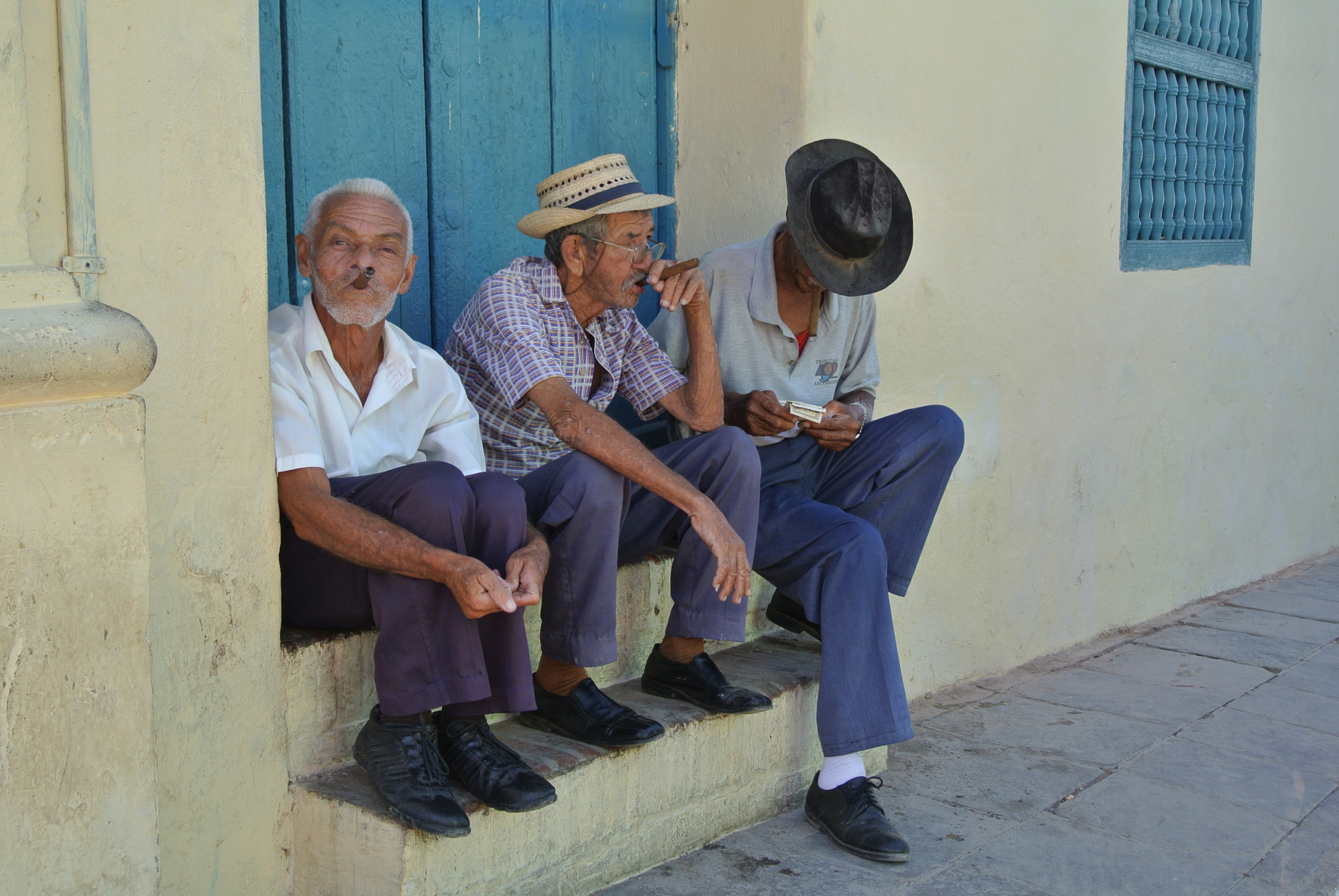 Nikon 1 J1 sample photo. Old men in trinidad photography